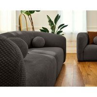 Lisa Design - Charles - 2-sitzer einzelsofa aus strukturiertem samt - grau Lisa Design - Charles - 2-sitzer einzelsofa aus strukturiertem samt - grau von LISA DESIGN