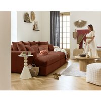 Collins - einzelsofa 4-sitzer mit doppelbett récamiere - tiefe sitzfläche - grob gerippter velours - terrakotta Collins - einzelsofa 4-sitzer mit doppelbett récamiere - tiefe sitzfläche - grob gerippter velours - terrakotta von LISA DESIGN