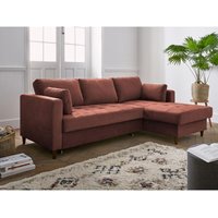 Lisa Design - Anna – ecksofa mit schlaffunktion – mit bettkasten – 4-sitzer – moderner stil – rechts - rosa Lisa Design - Anna – ecksofa mit schlaffunktion – mit bettkasten – 4-sitzer – moderner stil – rechts - rosa von LISA DESIGN