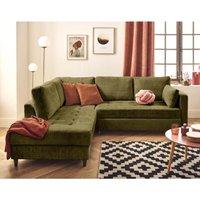 Lisa Design - Anna - links 5-sitzer schlaffunktion aus strukturiertem samt - olivgrün Lisa Design - Anna - links 5-sitzer schlaffunktion aus strukturiertem samt - olivgrün von LISA DESIGN