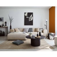 Aumance – ecksofa links 4-sitzer – aus cord - beige - Beige von LISA DESIGN