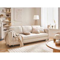 Lisa Design - Brooke – 3-sitzer sofa – mit schlaffunktion – aus samt - beige von LISA DESIGN