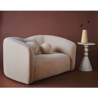 Charles - 2-sitzer einzelsofa aus strukturiertem samt - beige von LISA DESIGN