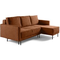 Charlie - 4-sitzer ecksofa beidseitig montierbar - schlaffunktion und bettkasten - strukturierter samtstoff - terrakotta Charlie - 4-sitzer ecksofa beidseitig montierbar - schlaffunktion und bettkasten - strukturierter samtstoff - terrakotta von LISA DESIGN