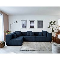 Lisa Design - Colombine – modulares ecksofa links – 5-sitzer – aus cord - nachtblau Lisa Design - Colombine – modulares ecksofa links – 5-sitzer – aus cord - nachtblau von LISA DESIGN