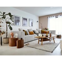 Lisa Design - Colombine – modulares ecksofa rechts – 5-sitzer – aus cord - hellgrau Lisa Design - Colombine – modulares ecksofa rechts – 5-sitzer – aus cord - hellgrau von LISA DESIGN