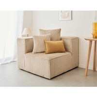 Lisa Design - Colombine - sitzelement beidseitig montierbar - großer geripptem cord - beige Lisa Design - Colombine - sitzelement beidseitig montierbar - großer geripptem cord - beige von LISA DESIGN
