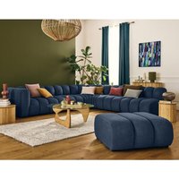 Lisa Design - Debbie - modulares ecksofa rechts 5-sitzer aus strukturiertem stoff - blau Lisa Design - Debbie - modulares ecksofa rechts 5-sitzer aus strukturiertem stoff - blau von LISA DESIGN