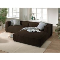 Lisa Design - Ela– 4-sitzer ecksofa rechts – cordsamt – 4-sitzer – moderner stil - braun Lisa Design - Ela– 4-sitzer ecksofa rechts – cordsamt – 4-sitzer – moderner stil - braun von LISA DESIGN
