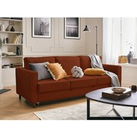 Lisa Design - Jake - 3-sitzer sofa – mit schlaffunktion – aus cord - rostfarben Lisa Design - Jake - 3-sitzer sofa – mit schlaffunktion – aus cord - rostfarben von LISA DESIGN