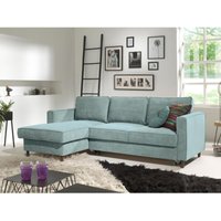 Lisa Design - Jake - ecksofa mit schlaffunktion - mit bettkasten - 4-sitzer - aus velours - links - blau Lisa Design - Jake - ecksofa mit schlaffunktion - mit bettkasten - 4-sitzer - aus velours - links - blau von LISA DESIGN