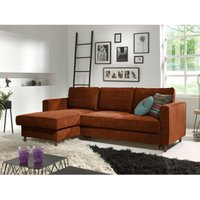 Lisa Design - Jake - ecksofa mit schlaffunktion - mit bettkasten - 4-sitzer - aus velours - links - rostfarben Lisa Design - Jake - ecksofa mit schlaffunktion - mit bettkasten - 4-sitzer - aus velours - links - rostfarben von LISA DESIGN