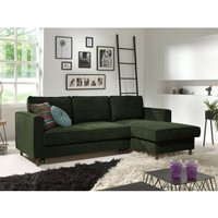 Lisa Design - Jake – ecksofa mit schlaffunktion – mit bettkasten – 4-sitzer – aus velours – rechts - grün von LISA DESIGN