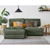 Lisa Design - Jasper - 3-sitzer modulares - großer geripptem cord - grün Lisa Design - Jasper - 3-sitzer modulares - großer geripptem cord - grün von LISA DESIGN