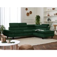 Lisa Design - Nairobi – ecksofa mit schlaffunktion – aus samt – 5-sitzer – mit kopfstützen – rechts - grün Lisa Design - Nairobi – ecksofa mit schlaffunktion – aus samt – 5-sitzer – mit kopfstützen – rechts - grün von LISA DESIGN