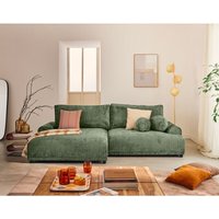 Lisa Design - Nelly - links 4-sitzer schlaffunktion und bettkasten aus strukturiertem samt - salbeigrün Lisa Design - Nelly - links 4-sitzer schlaffunktion und bettkasten aus strukturiertem samt - salbeigrün von LISA DESIGN