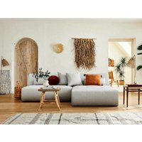 Lisa Design - Onyx – modulare 4-sitzer wohnlandschaft ecksofa beidseitig montierbar – aus stoff - hellgrau von LISA DESIGN