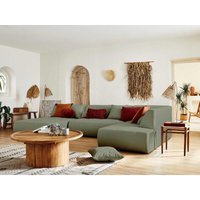 Lisa Design - Onyx - modulares wohnlandschaft - ecke rechts 7-sitzer - stoff - salbeigrün von LISA DESIGN