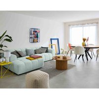 Lisa Design - Ray - 4-sitzer ecksofa links - aus strukturiertem stoff - blau von LISA DESIGN