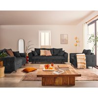 Lisa Design - Rune - 3-sitzer einzelsofa aus strukturiertem samt - anthrazitgrau Lisa Design - Rune - 3-sitzer einzelsofa aus strukturiertem samt - anthrazitgrau von LISA DESIGN