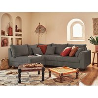 Lisa Design - Rune – ecksofa links – 4-sitzer – aus cord - dunkelgrau Lisa Design - Rune – ecksofa links – 4-sitzer – aus cord - dunkelgrau von LISA DESIGN