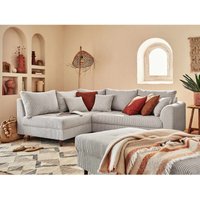 Lisa Design - Rune – ecksofa links – 4-sitzer – mit hocker – aus cord - hellgrau Lisa Design - Rune – ecksofa links – 4-sitzer – mit hocker – aus cord - hellgrau von LISA DESIGN