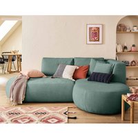 Lisa Design - Santorini - 4-sitzer modulares ecksofa rechts + hocker - aus strukturiertem samt - grün Lisa Design - Santorini - 4-sitzer modulares ecksofa rechts + hocker - aus strukturiertem samt - grün von LISA DESIGN