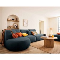 Lisa Design - Santorini - 5-sitzer modulares ecksofa links - aus strukturiertem samt - graublau Lisa Design - Santorini - 5-sitzer modulares ecksofa links - aus strukturiertem samt - graublau von LISA DESIGN