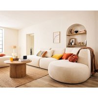 Lisa Design - Santorini - 5-sitzer modulares ecksofa rechts - aus strukturiertem stoff - beige Lisa Design - Santorini - 5-sitzer modulares ecksofa rechts - aus strukturiertem stoff - beige von LISA DESIGN