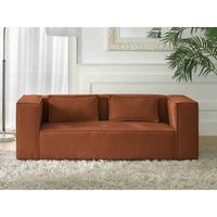 Stella – 2-sitzer einzelsofa – aus cord – moderner stil - terrakotta - Terrakotta von LISA DESIGN