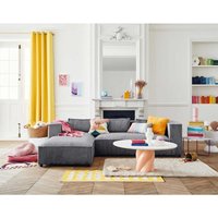 Lisa Design - Stella - 4-sitzer ecksofa links - groß gerippter cord - grau Lisa Design - Stella - 4-sitzer ecksofa links - groß gerippter cord - grau von LISA DESIGN