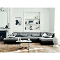 Lisa Design - Vermont - wohnlandschaft rechts - 7-sitzer - schlaffunktion - aus kunstleder und stoff - grau / schwarz Lisa Design - Vermont - wohnlandschaft rechts - 7-sitzer - schlaffunktion - aus kunstleder und stoff - grau / schwarz von LISA DESIGN