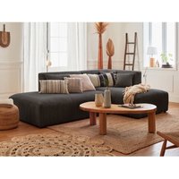 Lisa Design - Victoire – modulares ecksofa rechts – 4-sitzer – aus cord - dunkelgrau von LISA DESIGN