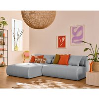 Onyx - 4-sitzer modulares ecksofa beidseitig montierbar - aus 3d-mesh-stoff - hellgrau von LISA DESIGN