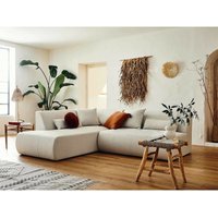 Onyx – modulares 5-sitzer ecksofa links – aus stoff - beige - Beige von LISA DESIGN