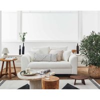 Rune – 2-sitzer sofa – aus bouclé-stoff - weiß - Weiß von LISA DESIGN