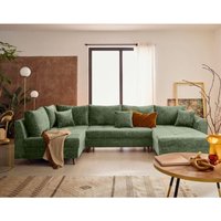 Rune - 7-sitzer wohnlandschaft links aus strukturiertem samt - salbeigrün Rune - 7-sitzer wohnlandschaft links aus strukturiertem samt - salbeigrün von LISA DESIGN