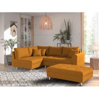 Lisa Design - Rune – ecksofa – mit hocker – 4-sitzer – skandinavischer stil – links - gelb Lisa Design - Rune – ecksofa – mit hocker – 4-sitzer – skandinavischer stil – links - gelb von LISA DESIGN