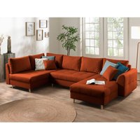 Lisa Design - Rune – wohnlandschaft – 7-sitzer – skandinavischer stil – links - rostfarben von LISA DESIGN