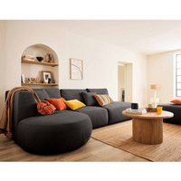 Santorini - 5-sitzer modulares ecksofa links - aus strukturiertem samt - grau Santorini - 5-sitzer modulares ecksofa links - aus strukturiertem samt - grau von LISA DESIGN