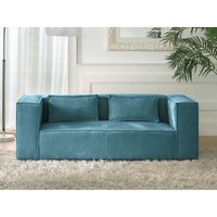 Stella – 2-sitzer einzelsofa – aus cord – moderner stil - entenblau - Entenblau von LISA DESIGN