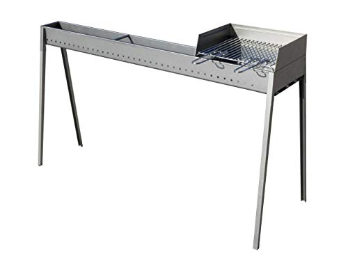 LISA s.r.l. Grillrost aus Edelstahl mit Grill und Grillrost 80 + 40 cm Milano Holzkohlegrill von LISA Luxury IS an Attitude