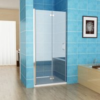 Meesalisa - Nischentür Falttür Pendeltür Duschabtrennung 180º Duschtür Duschwand 6mm nano Glas, 80x185cm von MEESALISA