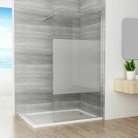 Duschabtrennung Walk in Dusche teilsatiniert Glas Seitenwand Duschwand 10mm nano esg Duschtrennwand,100 x 200cm von MEESALISA