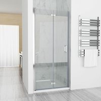 Duschkabine Falttür Eckeinstieg Duschabtrennung esg Nano Glas, Nischentür/Duschtür 75 x 197cm von MEESALISA