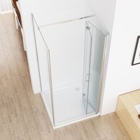 Duschkabine Falttür Eckeinstieg Dusche 180° Schwingtür Duschwand mit Seitenwand NANO ESG 197cm Höhe, Tür 100 x 120 Seitenwand x 197 cm Duschkabine Falttür Eckeinstieg Dusche 180° Schwingtür Duschwand mit Seitenwand NANO ESG 197cm Höhe, Tür 100 x 120 Seitenwand x 197 cm von LISA