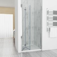 Meesalisa - Duschkabine Falttür Eckeinstieg Duschabtrennung esg Nano Glas, Nischentür/Duschtür 70 x 185cm von MEESALISA