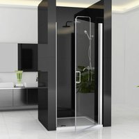 Meesalisa - Nischentür Duschabtrennung 180°Schwingtür Duschwand Dusche 6mm Nano Glas, 75x185cm von MEESALISA