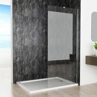 Walk in Dusche 90 x 185cm Duschabtrennung Duschwand Seitenwand Duschtrennwand 6mm nano Glas von MEESALISA