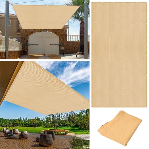 Sonnenschutz Sonnensegel 570 x 619 cm Rechteckig Atmungsaktiv Sonnenschutz Windschutz Netz Vielen Größen mit Spannseilen für Patio Balkon Terrasse Camping, Sandgelb Sonnenschutz Sonnensegel 570 x 619 cm Rechteckig Atmungsaktiv Sonnenschutz Windschutz Netz Vielen Größen mit Spannseilen für Patio Balkon Terrasse Camping, Sandgelb von LISANSAN
